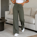(Compre 1 e Leve 2) Calça Pantalona Gabi em Malha de Seda Gelo e Poliéster