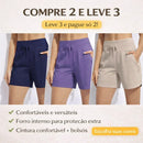 (Super Promo: Compre 2 Leve 3) Shorts Alícia Comfort™ em Malha Leve com Forro / Liberdade Total sem Aperto ou Incômodo!