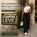 (Compre 1 e Leve 2) Calça Pantalona Gabi em Malha de Seda Gelo e Poliéster