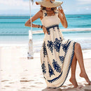 Vestido Mykonos Beach™ com Estampas Barrocas e Caimento Impecável / A Elegância das Praias Gregas com o Conforto de um Look Descontraído!
