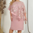Vestido Éden™ com Sobreposição Estilo Poncho Rendada / O Encontro Perfeito entre Charme e Feminilidade!"