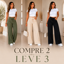 (Compre 2 e Leve 3) Calça Pantalona Gabi em Malha de Seda Gelo e Poliéster